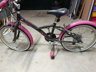 Bicicleta niña B'TWIN rosa