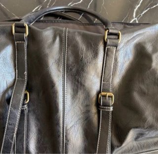 Bolsa de Viaje Grande de Piel Negra
