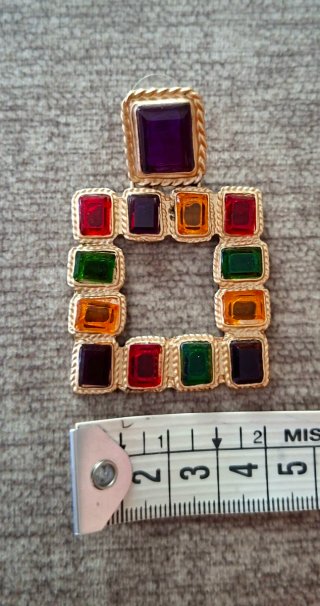 Pendientes Zara Cuadrados Multicolor
