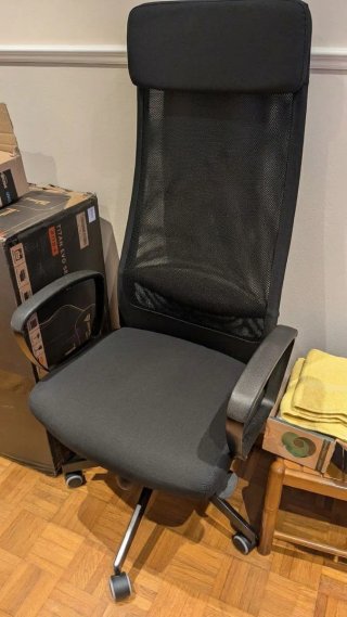 Silla de oficina negra Ikea Markus