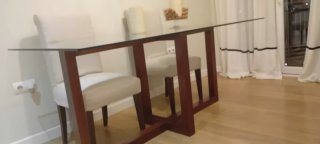 Mesa de Comedor con Sobre de Cristal