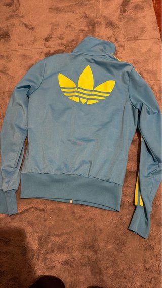 Chaqueta Adidas Azul y Amarillo Talla XS