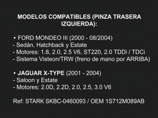 Pinza de freno trasera izquierda Ford Mondeo 3