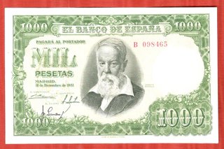 Billete 1000 Pesetas Banco de España 1951