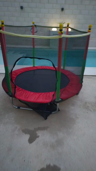 Cama elástica infantil con red de seguridad