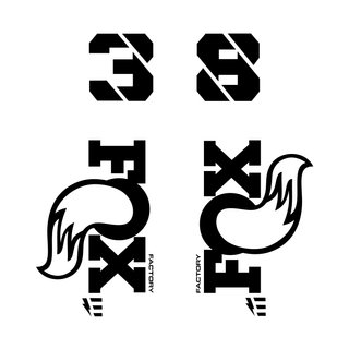 Pegatinas Fox 38 factory e-bike.