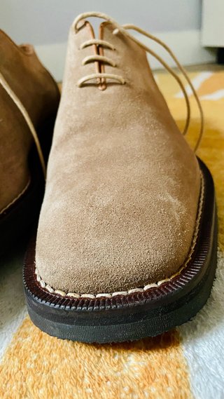 Zapato de hombre ante beige/marrón