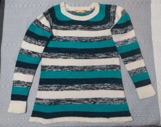 Jersey de rayas verde y blanco