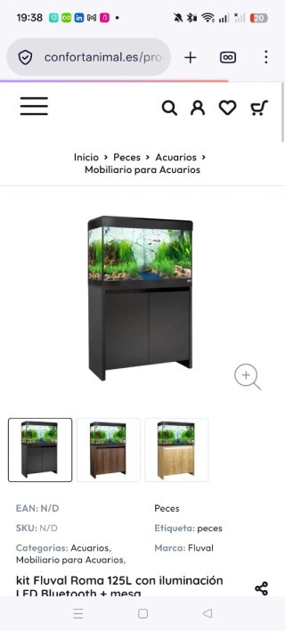 Acuario Fluval Roma 125L con Mueble