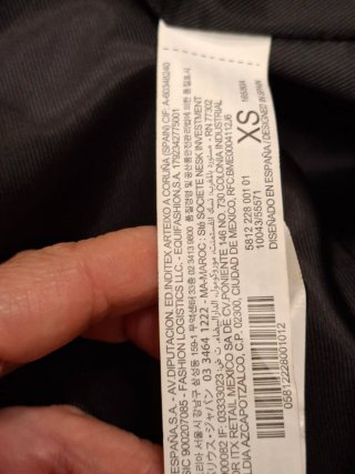 Abrigo Negro Stradivarius Talla XS