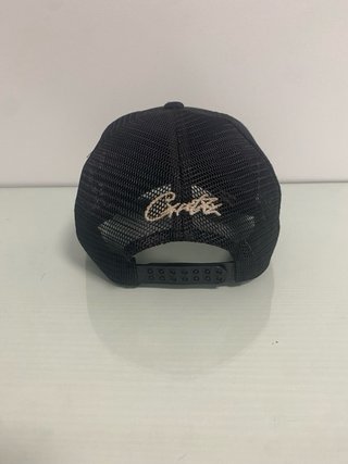 Gorra Corteiz Negra Logo Blanco