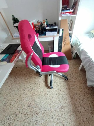 Silla Gamer Rosa y Negra