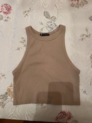 Top tirantes Beige Zara Talla L