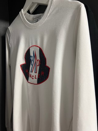 Sudadera Moncler Blanca Logo Multicolor