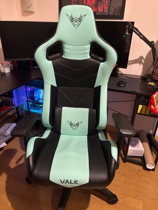Silla Gaming Valk Verde y Negra