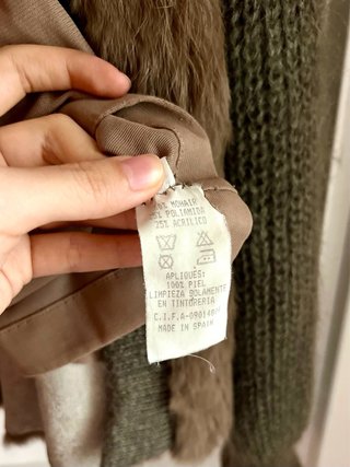 Chaqueta Vintage de Pelo con Mangas de Mohair