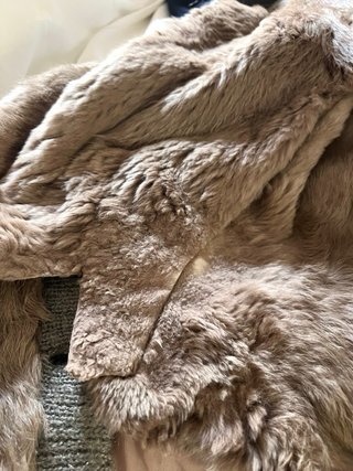 Chaqueta Vintage de Pelo con Mangas de Mohair