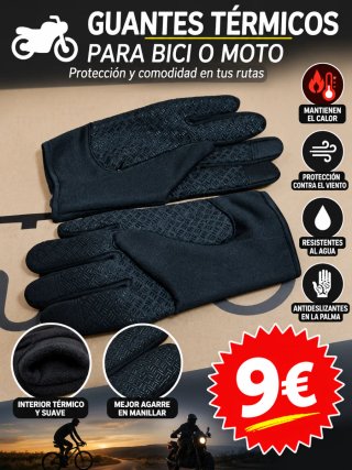 Guantes Térmicos Bici/Moto Negros