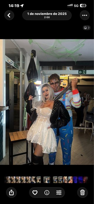 Disfraz de Chucky y Novia de Chucky
