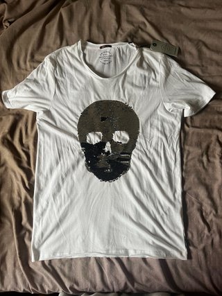 Camiseta Blanca Jack & Jones con Calavera