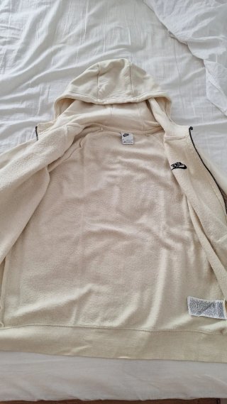 Sudadera Nike Beige Cremallera Capucha