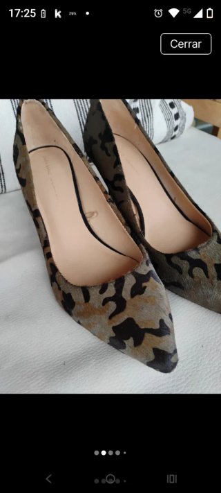 Zapatos de tacón Zara estampado camuflaje