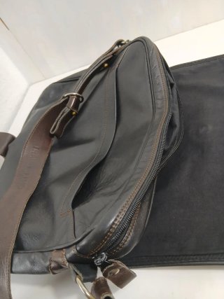 Maletín/Bolso Mensajero Cuero Vintage Marrón Negro