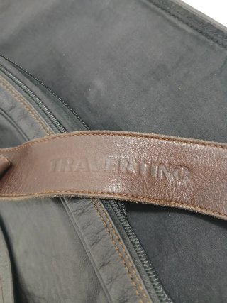 Maletín/Bolso Mensajero Cuero Vintage Marrón Negro