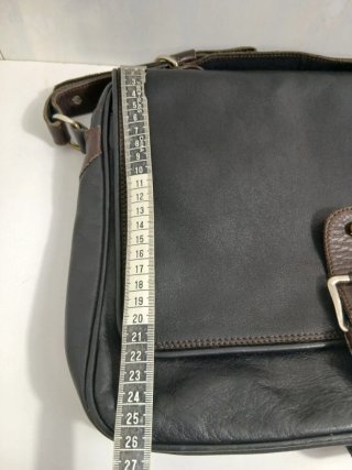 Maletín/Bolso Mensajero Cuero Vintage Marrón Negro