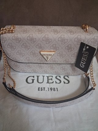 Bolso Guess Beige y blanco