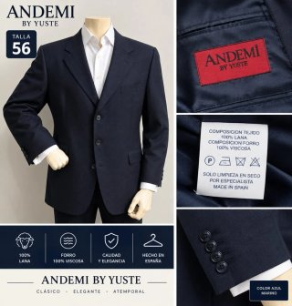 Americana Andemi by Yuste Talla 56 Azul Marino
