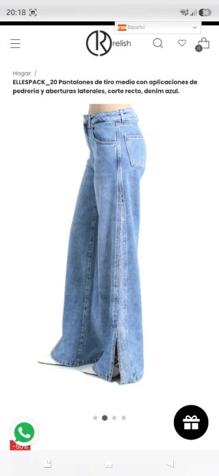 Pantalones Rectos Ellespack con Pedrería