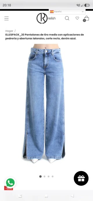 Pantalones Rectos Ellespack con Pedrería