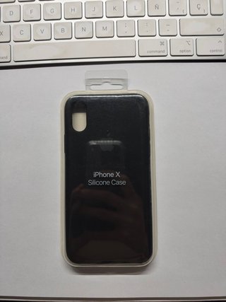 Funda iPhone X Apple Silicona Negra