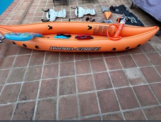 Kayak inflable 2 plazas + accesorios
