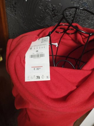 Vestido Largo Rojo Zara Talla M