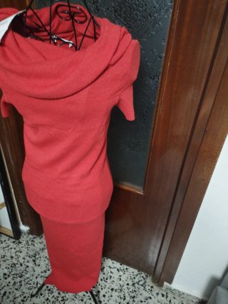 Vestido Largo Rojo Zara Talla M