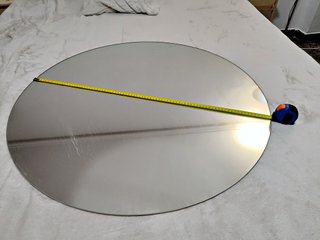 Espejo redondo sin marco de 80 cm