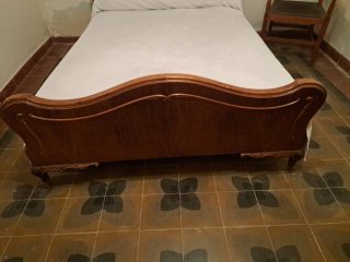 Cama Antigua de Madera Vintage 1,35 x 1,85