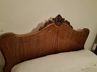 Cama Antigua de Madera Vintage 1,35 x 1,85