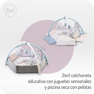 MoMi PASTEL arco de juego con colchoneta