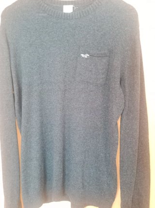 Jersey Hollister gris talla L