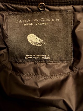 Plumas ligero Zara negro mujer