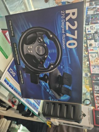 Volante Gaming R270 con Pedales y Freno de Mano
