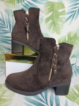 Botines marrones con cremallera nuevas