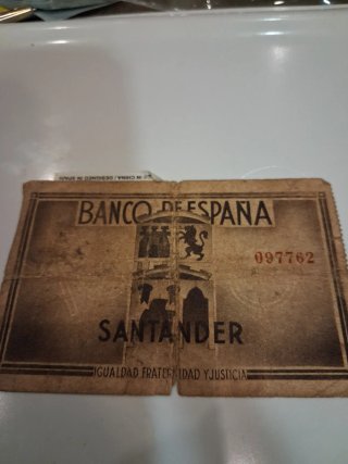 Billete 10 Pesetas Banco de España Santander
