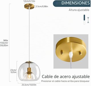 Lámpara Colgante de Cristal