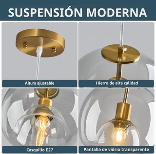 Lámpara Colgante de Cristal