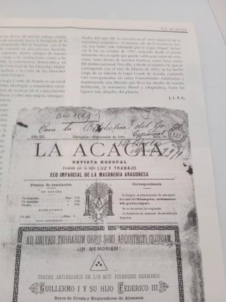 Masonería .Revista La Acacia 2005.ZGZ