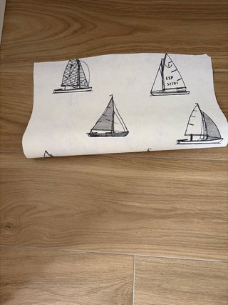 Papel Pintado con Estampado de Veleros